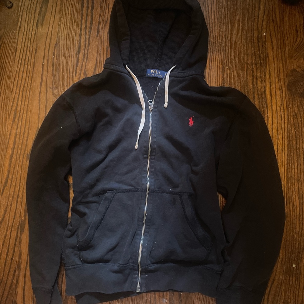 Polo by Ralph Lauren Black Hoodie with Red Logo
